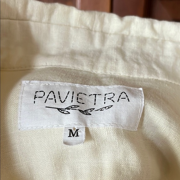 Cream Button Down Blouse with Puff Sleeves - Picture 3 of 8